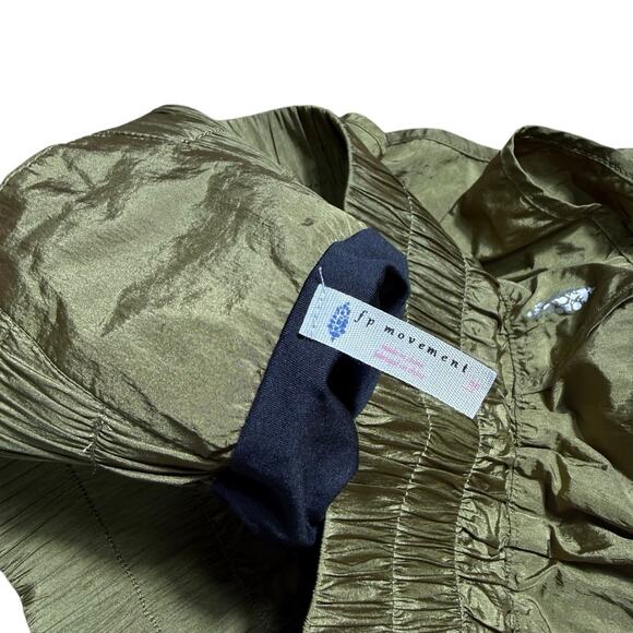 FP Movement Free People The Way Home Shorts Olive Army Large Pilates Athleisure - Picture 3 of 6